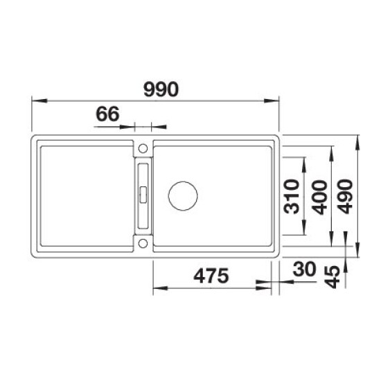 Blanco ADIRA XL 6S-F kávé tart., exc. 527632 Gránit mosogatótálca