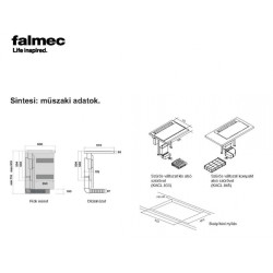 Falmec FALMEC - SINTESI indukciós főzőlap beépített elszívóval + CATA NEW YORK edényszett Pultba építhető páraelszívó