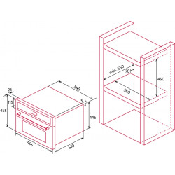 Nodor NODOR - Beépíthető sütő NorChef SO-4800 DB Beépíthető gőzsütő