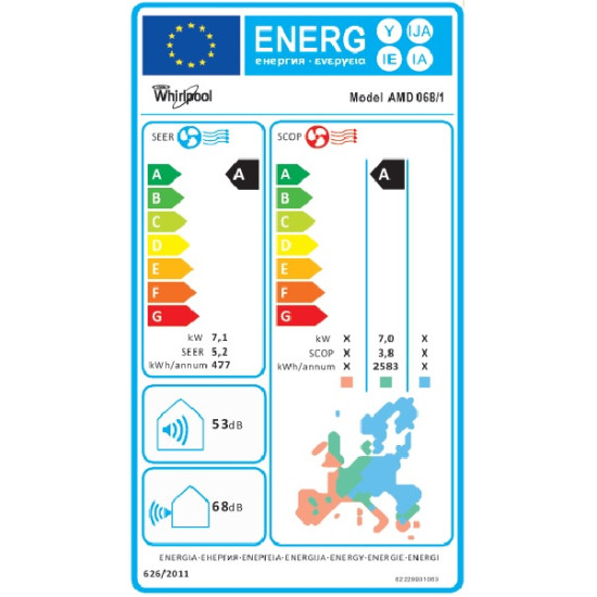 Whirlpool AMD0681 Inverter klíma