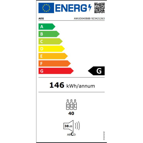 AEG AWUD040B8B Beépíthető borhűtő