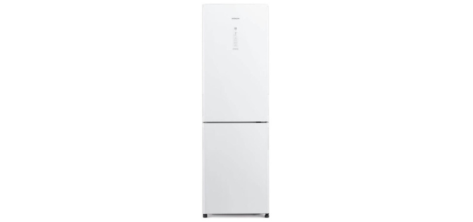 Hitachi alulfagyasztós hűtőszekrény, 60 cm,330l, fehér üveg BGX411PRU0.GPW Kombinált alulfagyasztós hűtőszekrény