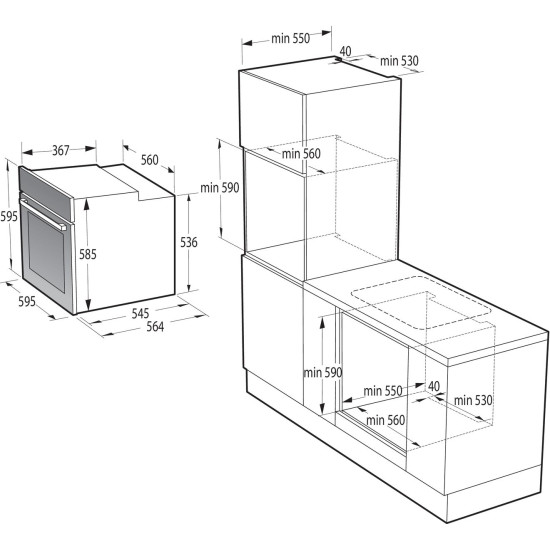 Gorenje BOS6747A01WG Beépíthető villany sütő