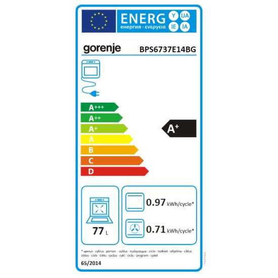 Gorenje BPS6737E14BG Beépíthető villany sütő