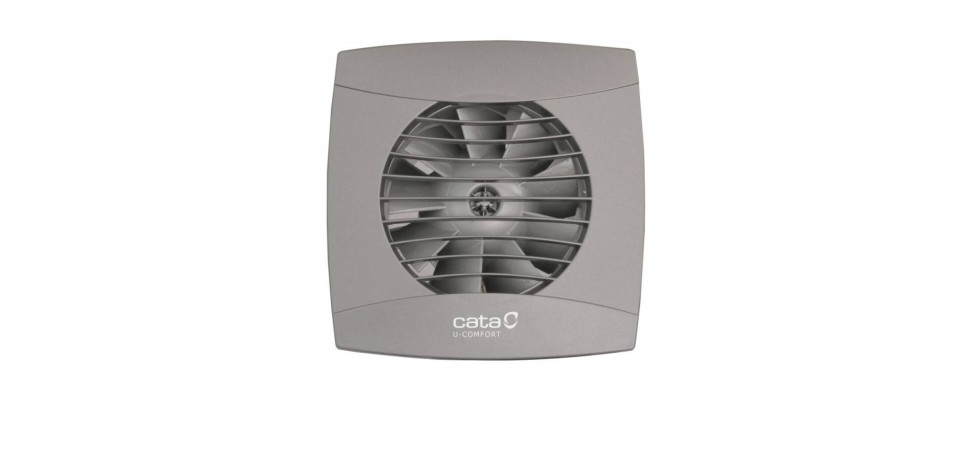 Cata CATA - Szellőző ventilátor UC-12 Timer silver Axiális szellőztető ventilátor