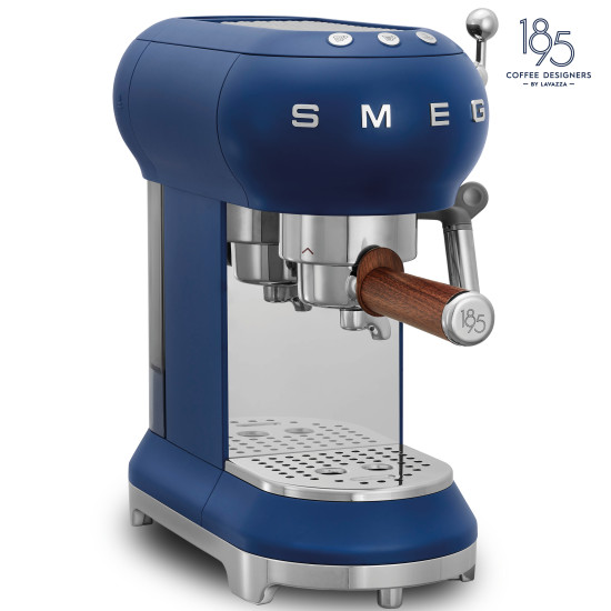 SMEG retro kávéfőző+kávédaráló, tengerészkék ECF01LVEU.SET Komplex robotgép