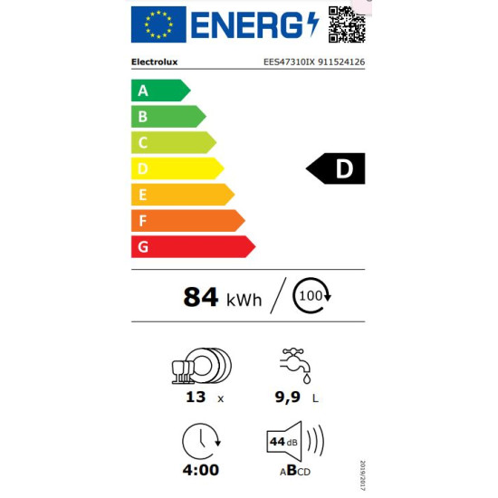 Electrolux EES47310IX Beépíthető 12-15 terítékes mosogatógép