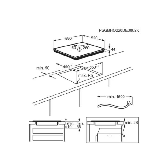 Electrolux EIV63443CT Beépíthető indukciós főzőlap