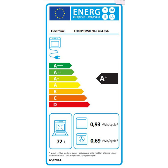 Electrolux EOC8P39WX Beépíthető gőzsütő