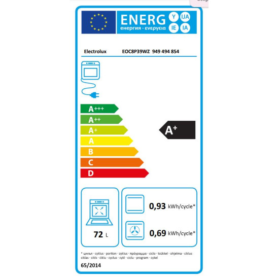 Electrolux EOC8P39WZ Beépíthető gőzsütő