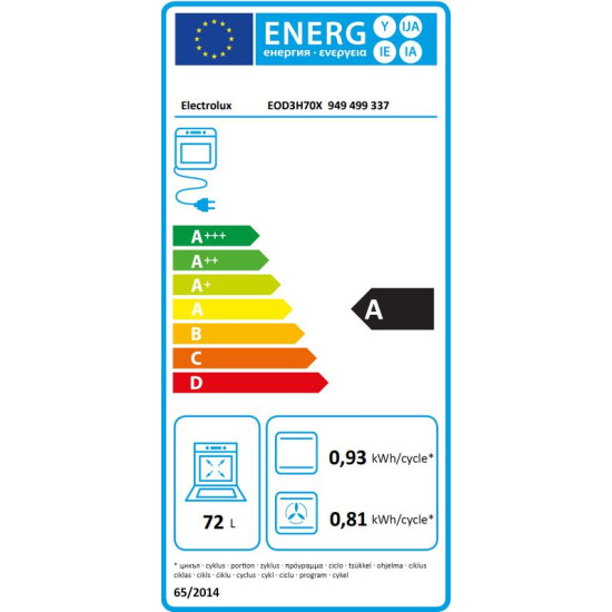 Electrolux EOD3H70X Beépíthető villany sütő