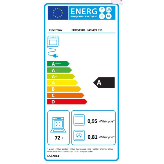 Electrolux EOD5C50Z Beépíthető villany sütő