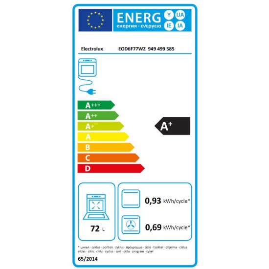 Electrolux EOD6F77WZ Beépíthető villany sütő