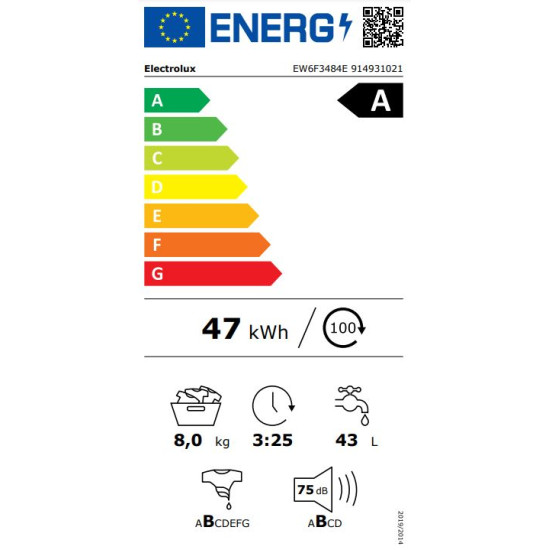 Electrolux EW6F3484E Elöltöltős mosógép