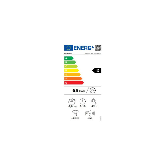 Electrolux EW6SN526W Elöltöltős mosógép