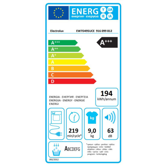 Electrolux EW7D495UCE Hőszivattyús szárítógép