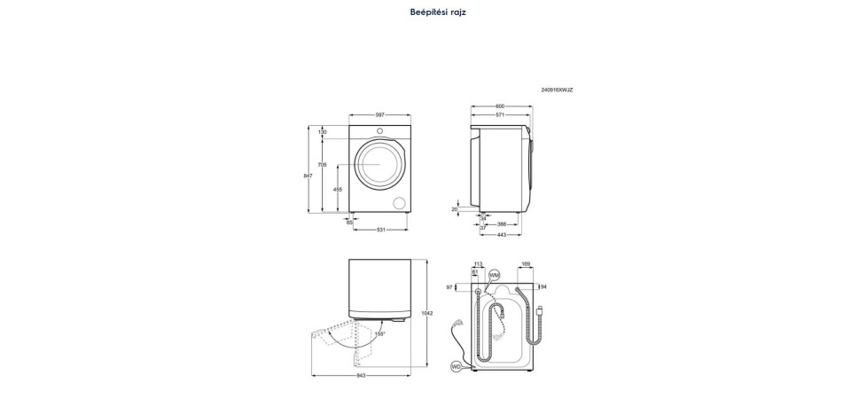 Electrolux EW8F4492E Elöltöltős mosógép