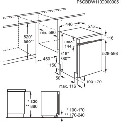 AEG FEE73517PM Beépíthető 9-10 terítékes mosogatógép