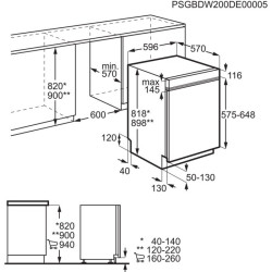 AEG FEE84706PM Beépíthető 12-15 terítékes mosogatógép