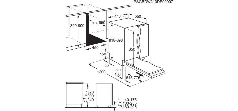 AEG FSE72537P Beépíthető 9-10 terítékes mosogatógép