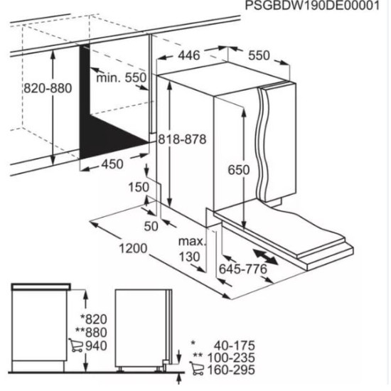 AEG FSE74527P Beépíthető 9-10 terítékes mosogatógép