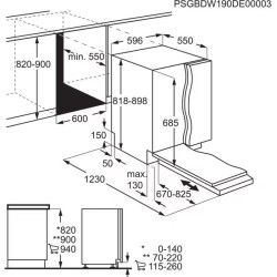 AEG FSE74707P Beépíthető 12-15 terítékes mosogatógép