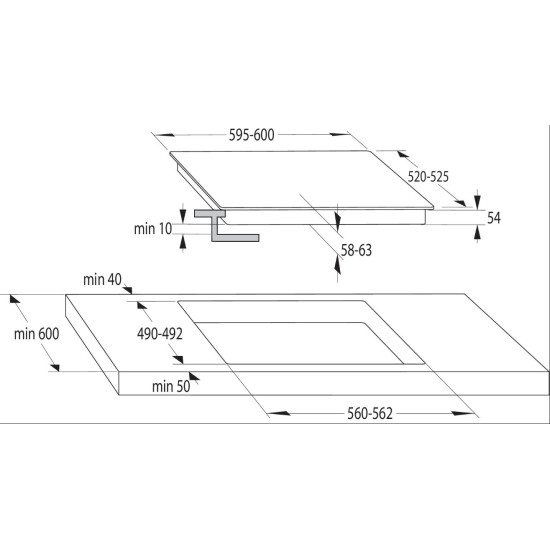 Gorenje GI6421BC Beépíthető indukciós főzőlap