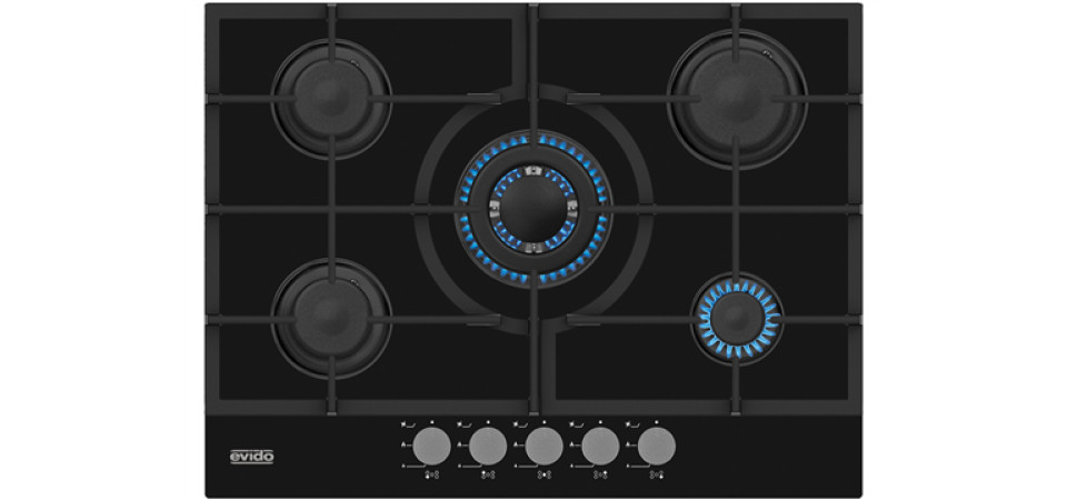 Evido EVIDO MURANO 70 gáz főzőlap HGM7WB.1 Beépíthető gáz főzőlap