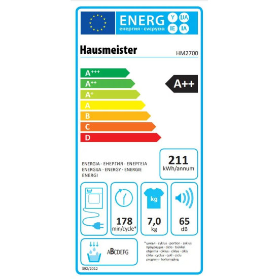 Hausmeister HM2700 Hőszivattyús szárítógép