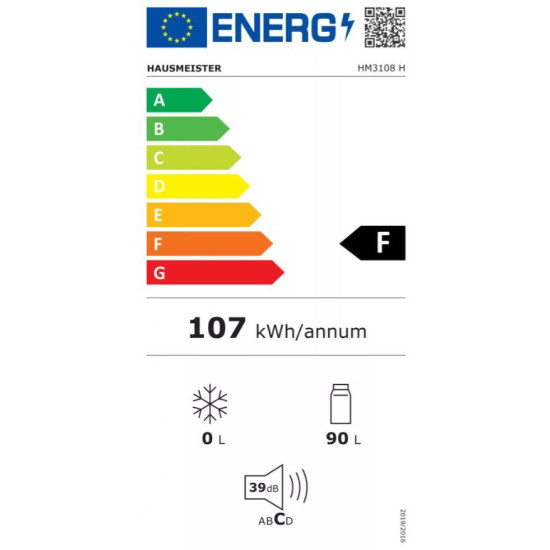 Hausmeister HM3108H Egyajtós hűtőszekrény