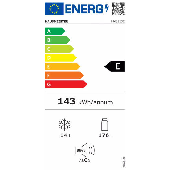 Hausmeister HM3113E Egyajtós hűtőszekrény