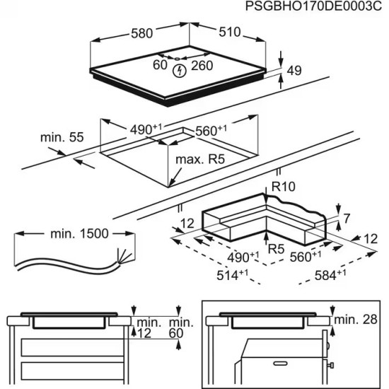 AEG IKE64441IB Beépíthető indukciós főzőlap