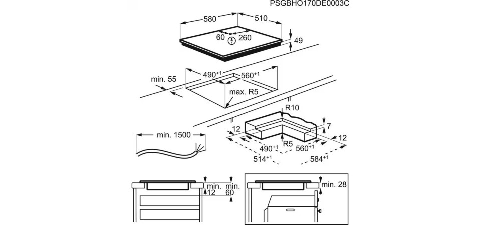 AEG IKE64441IB Beépíthető indukciós főzőlap