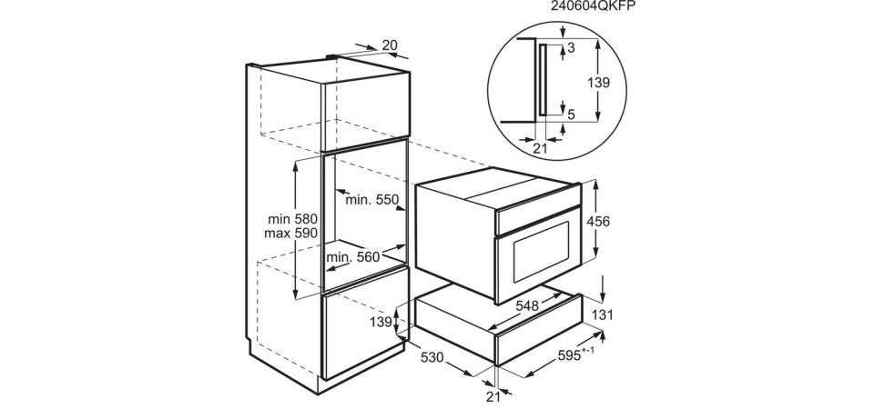 AEG KDK911424M Beépíthető melegentartó fiók