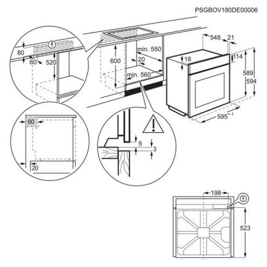 Electrolux KOF3H70X Beépíthető villany sütő