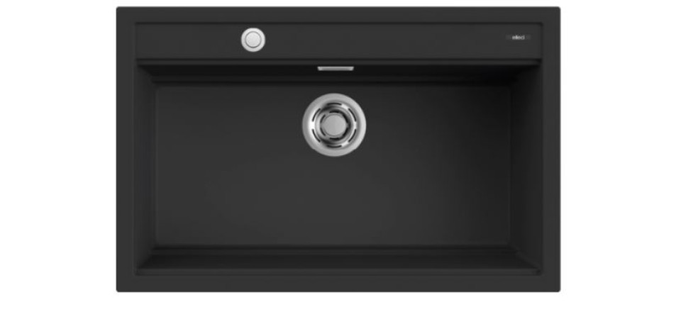 Elleci ELLECI - Mosogatótálca Best 130 Workstation AUTOMATA K86 Black LKB13086AUT Kerámia mosogatótálca