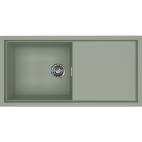 Elleci ELLECI - Mosogatótálca Sintesi 480 K82 Sage Green inox tartozékokkal LKS48082 Kerámia mosogatótálca