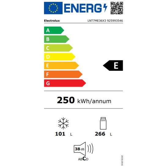 Electrolux LNT7ME36X3 Kombinált alulfagyasztós hűtőszekrény