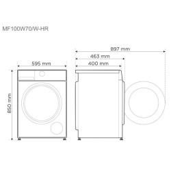 Midea MF100W70WHR Elöltöltős mosógép