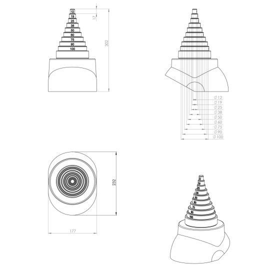 VILPE VILPEÂR 12-90-es antennakivezető, vörös Szellőztető ventilátor tartozékok