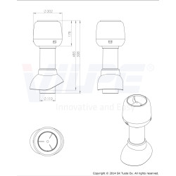 VILPE VILPE 110P/300 tetőszellőző, téglavörös Szellőztető ventilátor tartozékok