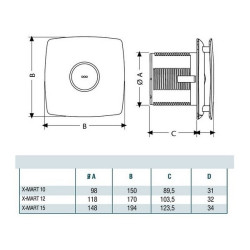 Cata Cata X-Mart 10 Axiális szellőztető ventilátor