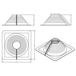 VILPE VILPEÂR lemeztető csőmandzsetta készlet, utólagos beépítéshez Szellőztető ventilátor tartozékok