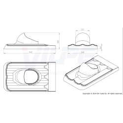 VILPE VILPEÂR XL Univerzális átvezető elem, fekete Szellőztető ventilátor tartozékok