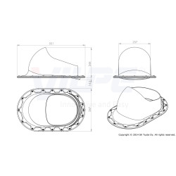 VILPE VILPEÂR XL Classic átvezető elem, barna Szellőztető ventilátor tartozékok