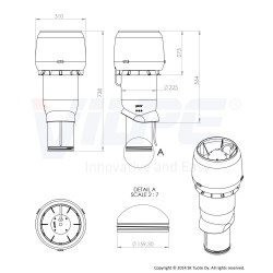 VILPE VILPE E220P/160/IS/500 tetőventilátor, barna Szellőztető ventilátor tartozékok