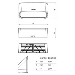 VILPE Vilpe IO 160 univerzális légbevezető - légelvezető elem, fekete Szellőztető ventilátor tartozékok