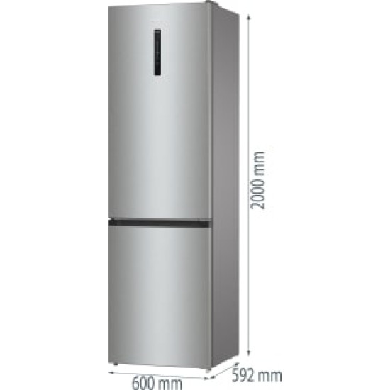 Gorenje NRK6202AXL4 Kombinált alulfagyasztós hűtőszekrény