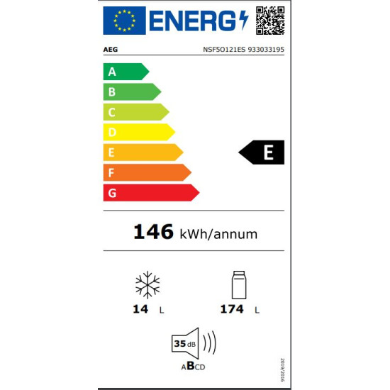 AEG NSF5O121ES Beépíthető egyajtós hűtőszekrény