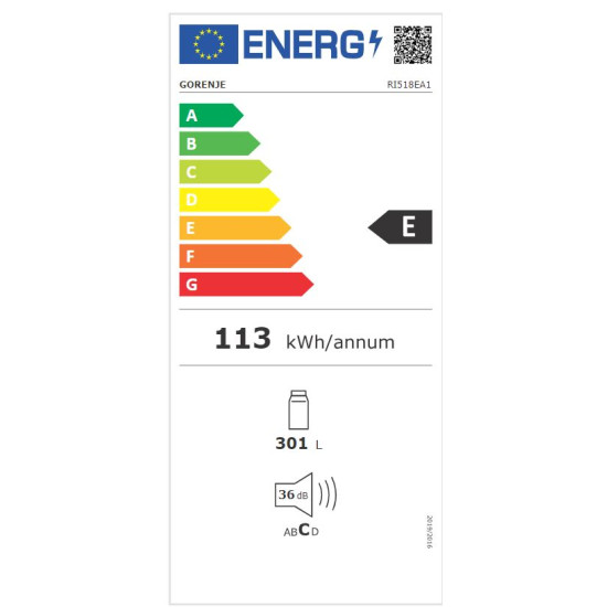 Gorenje RI518EA1 Beépíthető egyajtós hűtőszekrény